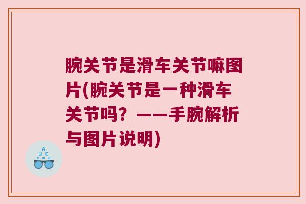 腕关节是滑车关节嘛图片(腕关节是一种滑车关节吗？——手腕解析与图片说明)