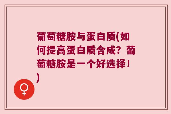 葡萄糖胺与蛋白质(如何提高蛋白质合成？葡萄糖胺是一个好选择！)