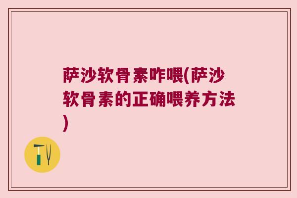 萨沙软骨素咋喂(萨沙软骨素的正确喂养方法)