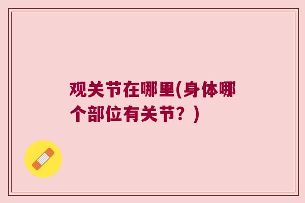 观关节在哪里(身体哪个部位有关节？)