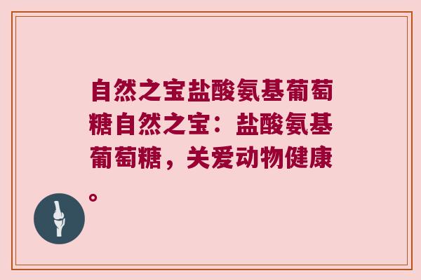 自然之宝盐酸氨基葡萄糖自然之宝：盐酸氨基葡萄糖，关爱动物健康。