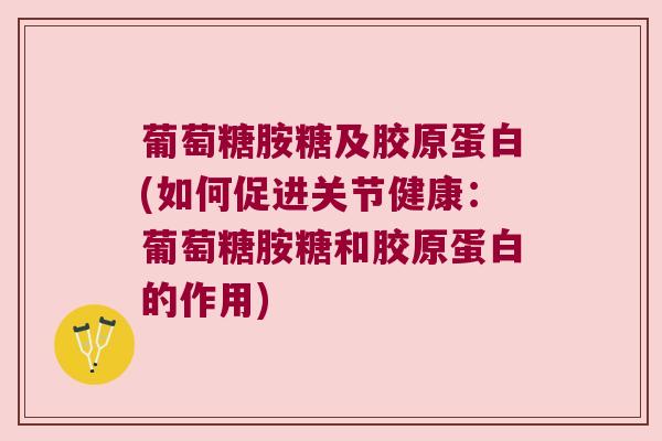 葡萄糖胺糖及胶原蛋白(如何促进关节健康：葡萄糖胺糖和胶原蛋白的作用)