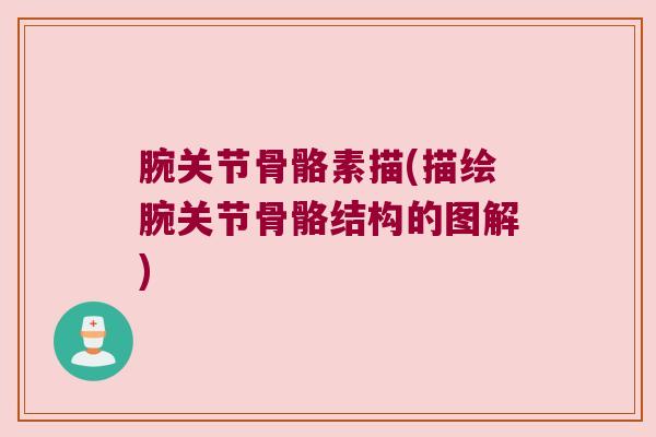 腕关节骨骼素描(描绘腕关节骨骼结构的图解) 腕关节骨骼素描(描绘腕关节骨骼结构的图解)