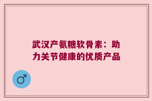武汉产氨糖软骨素：助力关节健康的优质产品