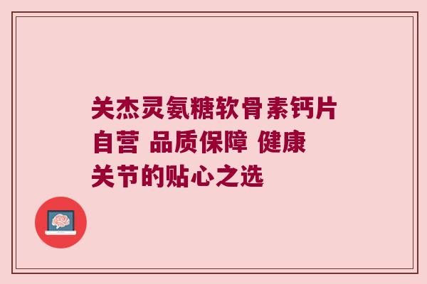 关杰灵氨糖软骨素钙片自营 品质保障 健康关节的贴心之选