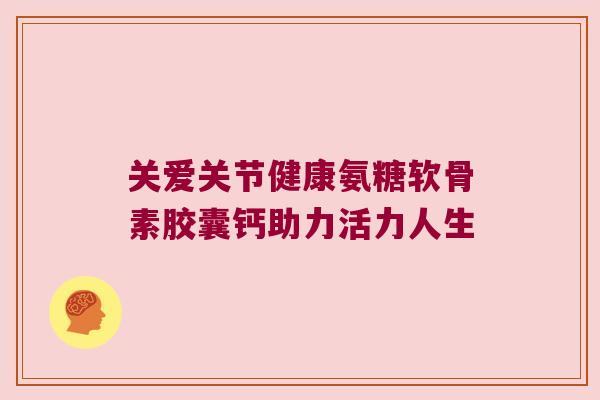 关爱关节健康氨糖软骨素胶囊钙助力活力人生
