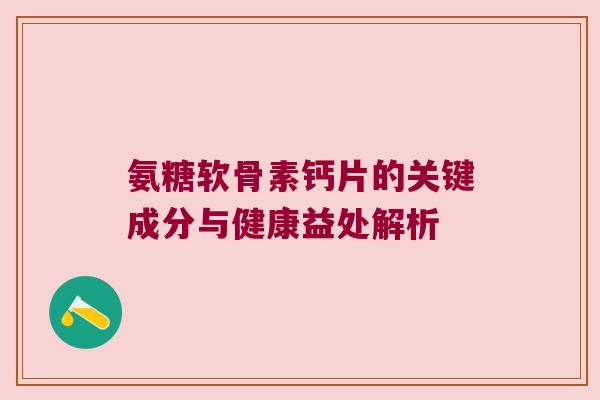 氨糖软骨素钙片的关键成分与健康益处解析