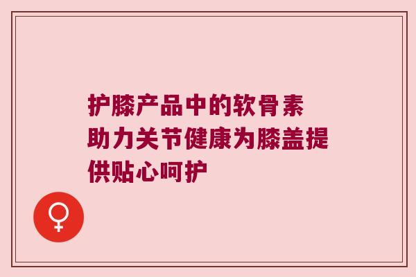 护膝产品中的软骨素 助力关节健康为膝盖提供贴心呵护