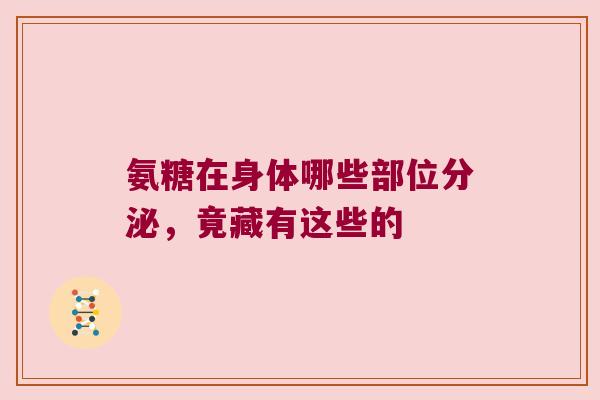 氨糖在身体哪些部位分泌，竟藏有这些的