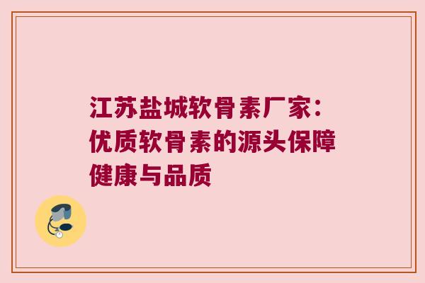 江苏盐城软骨素厂家：优质软骨素的源头保障健康与品质