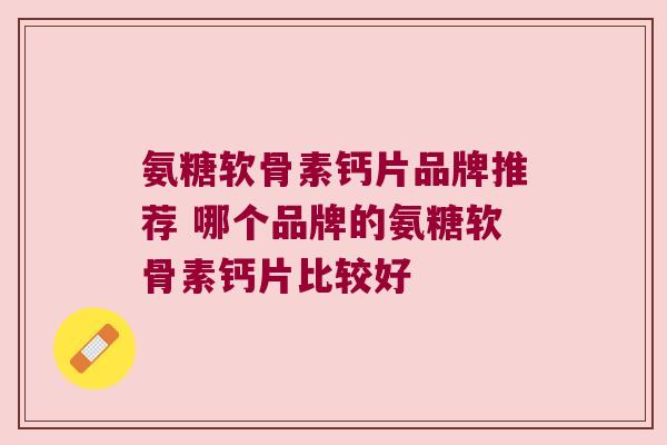 氨糖软骨素钙片品牌推荐 哪个品牌的氨糖软骨素钙片比较好