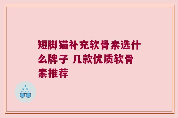 短脚猫补充软骨素选什么牌子 几款优质软骨素推荐