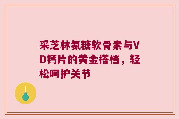 采芝林氨糖软骨素与VD钙片的黄金搭档,轻松呵护关节 采芝林氨糖软骨素与VD钙片的黄金搭档,轻松呵护关节
